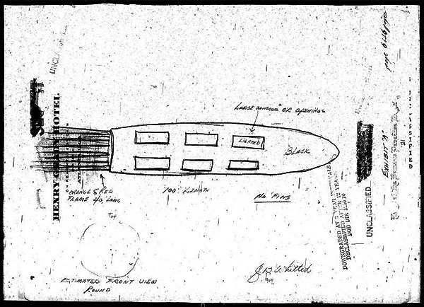 Drawing by co-pilot John Whitted