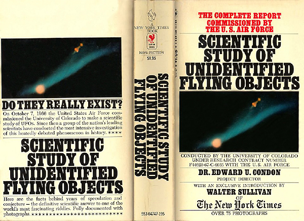 Book cover for Scientific Study of Unidentified Flying Objects by Dr. Edward Condon