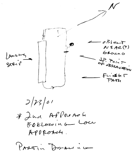 James Partin UFO Drawing, 2/23/2001