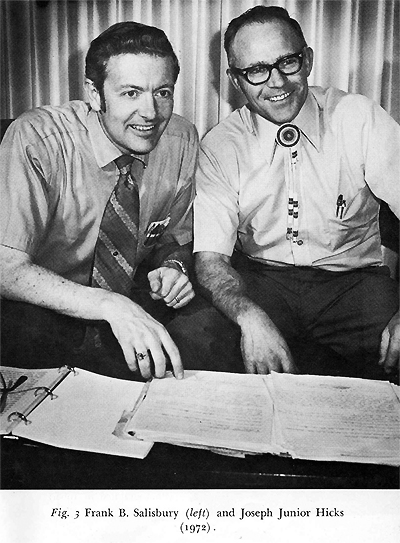 Frank B. Salisbury and Joseph Junior Hicks, 1972